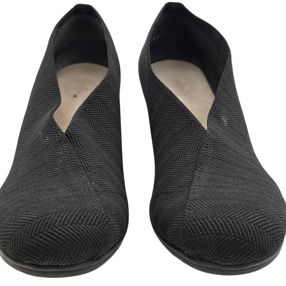 CHARLESTON SHOE CO. Black Wedge Slip-On Shoes
